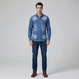 Camisa de Denim com Botões