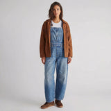 Salopete em Denim de Perna Larga