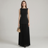 Vestido Maxi Plissado Lola