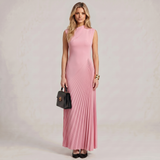 Vestido Maxi de Chiffon de Um Ombro