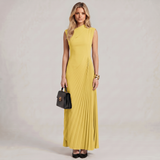 Vestido Maxi de Chiffon de Um Ombro