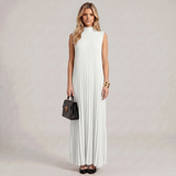 Vestido Maxi de Chiffon de Um Ombro